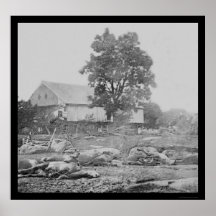 Barnyard and Horses in Gettysburg 1863 Posters