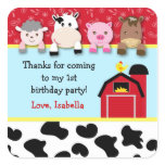 Barnyard animals Birthday Party favour labels