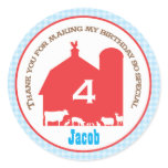 Barnyard Birthday Favour Sticker