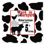 Barnyard Birthday Party Custom Announcements