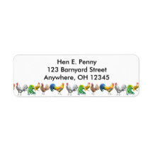Barnyard Chickens Label