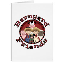 Barnyard Friends Tshirts and Gifts Greeting Card