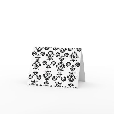 Baroque Black Notecards (blank inside) by hyperspaz