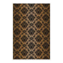 Baroque Brown Victorian Scrapbook Paper Stationery Design
