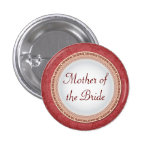 Baroque Crimson Plaque Wedding Role Button