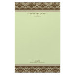 Baroque Damask Designer Stationery :: sage