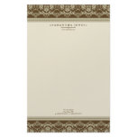 Baroque Damask Designer Stationery :: taupe