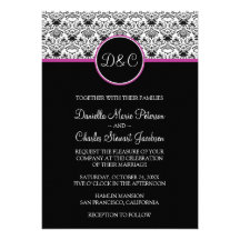 Baroque Elegance Modern Wedding Invitation (pink)