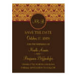 Baroque Elegance Save The Date 2a Postcard
