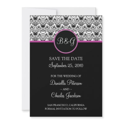 Baroque Elegance Save The Date Announcement (Pink) by twoheartsshoppe