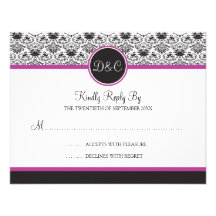 Baroque Elegance Wedding Reply Card Custom Invitations