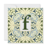 Baroque Letter F Personalized Invite