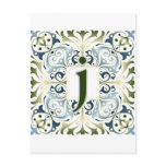 Baroque Letter J Postcards