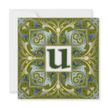 Baroque Letter U Custom Invitation