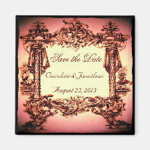 Baroque Save the Date Magnet