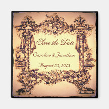 Baroque Save the Date Magnet