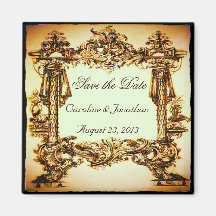 Baroque Save the Date Magnet