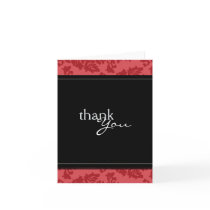 Baroque Vintage Red and Black Thank You Card