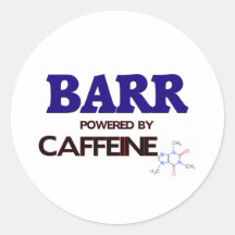 Barr a actionné par la caféine adhésif rond