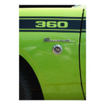 Barracuda 360 sport classic car image personalized invite