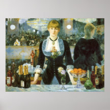 Barre chez le Folies-Bergere, Manet, beaux-arts vi Affiche