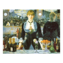 Barre chez le Folies-Bergere, Manet, beaux-arts vi Faire-parts