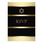 Barre d'or noire Mitzvah RSVP Bristol Personnalisé