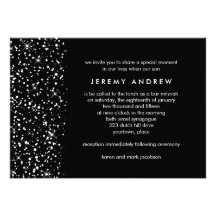 Barre ou bat mitzvah de bord de Milou Invitations