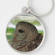 Barred Owl photo keychain