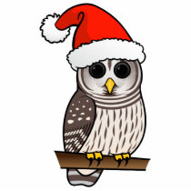 Barred Owl Santa Photo Sculptures