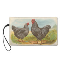Barred Plymouth Rock Chickens Wristlet Clutches