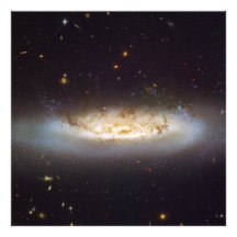 Barred Spiral Galaxy NGC 4522 Virgo Galaxy Cluster Art Photo