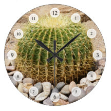 Barrel Cactus Clock