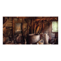 Barrel Maker - In the back of the barrel makers sh Personalized Photo Card