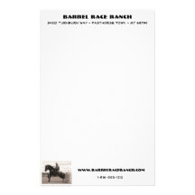 Barrel Race Sepia Stationery Paper