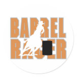 Barrel Racer Round Stickers