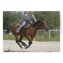 Barrel Racing - Bringing it Greeting Cards