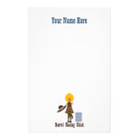 Barrel Racing Chick Personalized Stationery