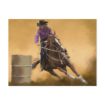 Barrel racing Post Card