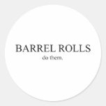 Barrel Roll 5 Round Sticker