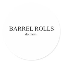 Barrel Roll 5 Round Sticker