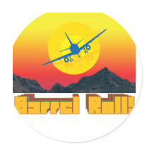 Barrel Roll Retro 1 Sticker