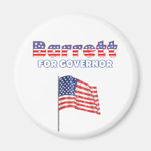 Barrett for Governor Patriotic American Flag Fridge Magnet