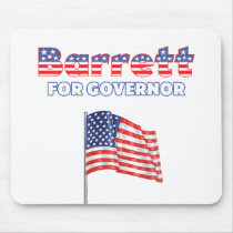 Barrett for Governor Patriotic American Flag Mousepad