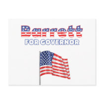 Barrett for Governor Patriotic American Flag Postcards