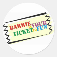 Barrie est votre billet à l'amusement adhésif rond