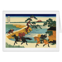 Barrier Town on the Sumida River Greeting Card