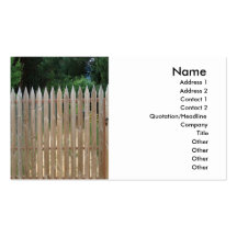 Barrière en bois cartes de visite personnelles