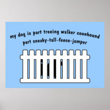 Barrière-Pullover de pièce de Coonhound de marcheu Affiches