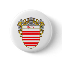 Barry Coat of Arms/Family Crest (Mantled) Pins